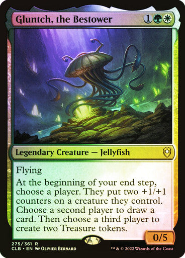 ORIGINAL-Gluntch, the Bestower Commander Legends: Battle for Baldur's Gate Magic: The Gathering ESPAÑOL Foil