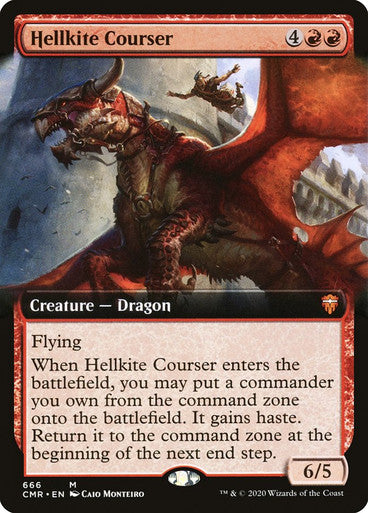 PROXY DUBAI-Hellkite Courser (Extended Art) Commander Legends - Variants Magic: The Gathering English Non-foil