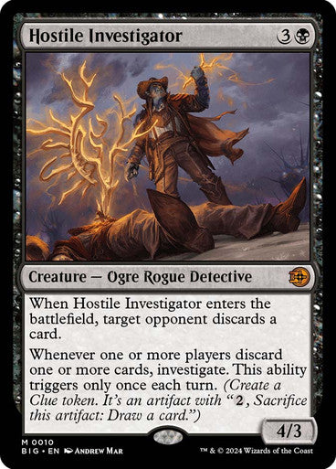 ORIGINAL-Hostile Investigator The Big Score Magic: The Gathering English Non-foil