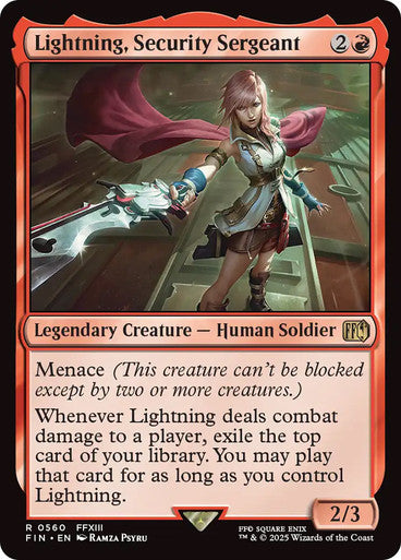 ORIGINAL-Lightning, Security Sergeant FINAL FANTASY Magic: The Gathering English Non-foil