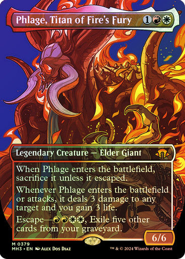 PROXY DUBAI-Phlage, Titan of Fire's Fury (Borderless) Modern Horizons 3 - Variants English Foil