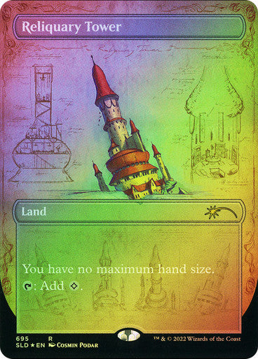 PROXY DUBAI-Reliquary Tower (Secret Lair) (#695) (Borderless) Secret Lair Magic: The Gathering English Foil
