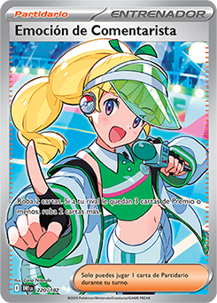 Emoción de Comentarista – SV10-LA 220 (Destined Rivals Supporter Trainer)