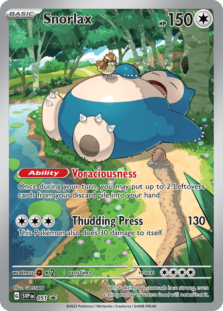 Snorlax – SVP 051 (Black Star Promo, Illustration Rare Full Art Holo)