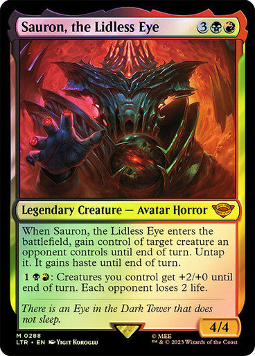 ORIGINAL-Sauron, the Lidless Eye The Lord of the Rings Magic: The Gathering English Foil