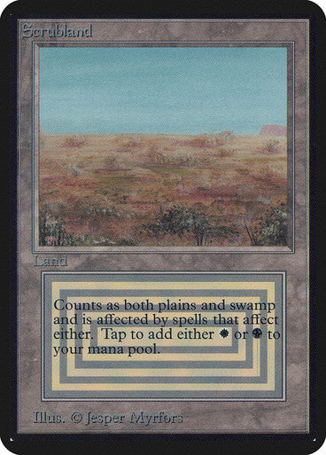 IMPORTABLE DUBAI-Scrubland Alpha Magic: The Gathering English Non-foil