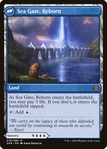IMPORTABLE DUBAI-Sea Gate Restoration // Sea Gate, Reborn Zendikar Rising Magic: The Gathering English Non-foil