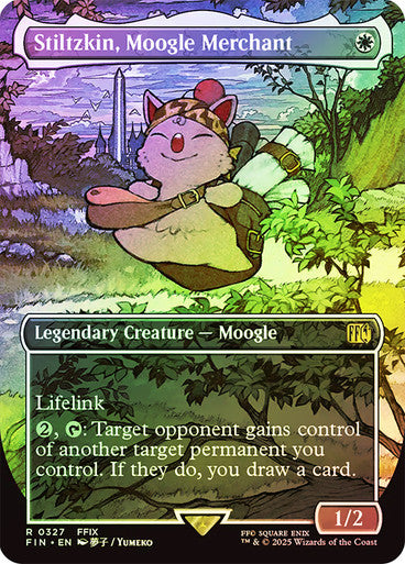 PROXY DUBAI-Stiltzkin, Moogle Merchant (#327) (Borderless) FINAL FANTASY - Variants Magic: The Gathering English Foil