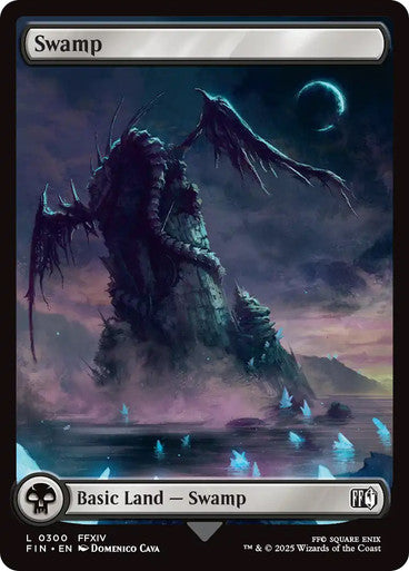 ORIGINAL- X 4 Swamp (#300) (Full Art) FINAL FANTASY Magic: The Gathering English Non-foil