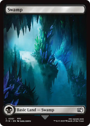 ORIGINAL- X 4 Swamp (#301) (Full Art) FINAL FANTASY Magic: The Gathering English Non-foil