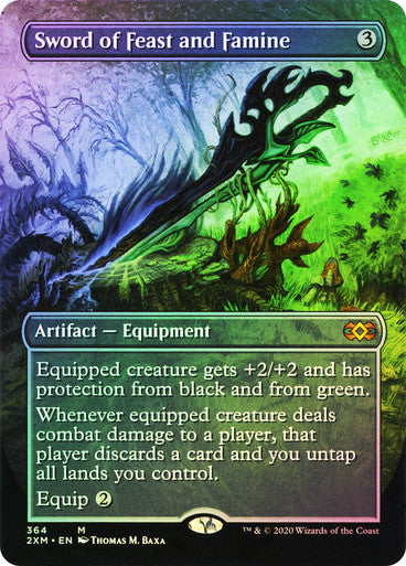 PROXY DUBAI-Sword of Feast and Famine (Borderless) Double Masters - Variants Foil English Magic: The Gathering