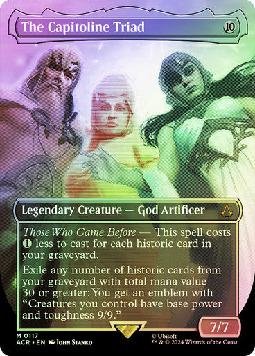 ORIGINAL-The Capitoline Triad (Borderless) Assassin's Creed - Variants Magic: The Gathering English Foil