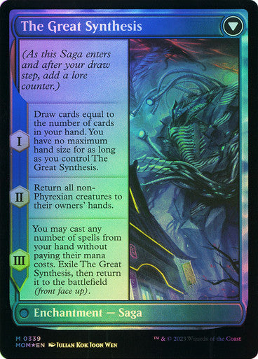 PROXY DUBAI-Jin-Gitaxias // The Great Synthesis March of the Machine Foil Borderless Serialized English Magic: The Gathering