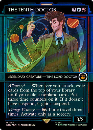 PROXY DUBAI-The Tenth Doctor (Showcase) (Surge Foil) Doctor Who Commander - Alternate Foil Variants English Foil