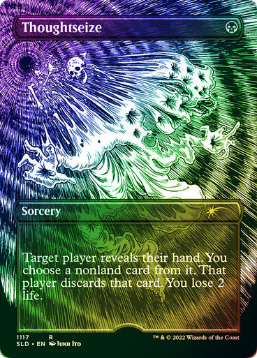 PROXY DUBAI-Thoughtseize (Secret Lair) (Borderless) (Foil Secret Lair Magic: The Gathering English