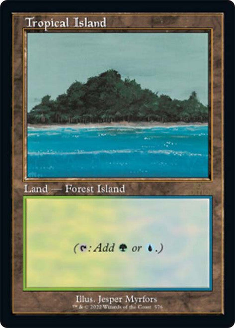 IMPORTABLE DUBAI-Tropical Island (Retro Frame) (Not Tournament Legal) 30th Anniversary Edition - Retro Frame English